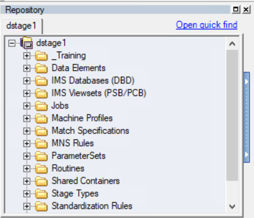 Repository mit Parameter Set Eintrag